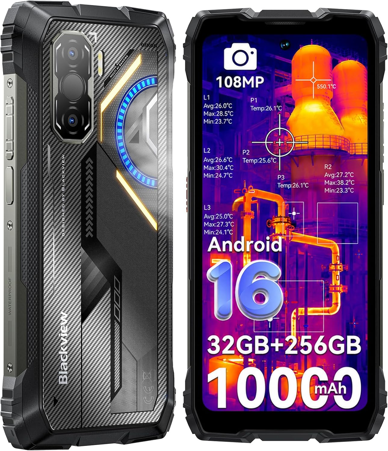 Blackview ROCK 3 Smartphone 256GB 10000mAh
