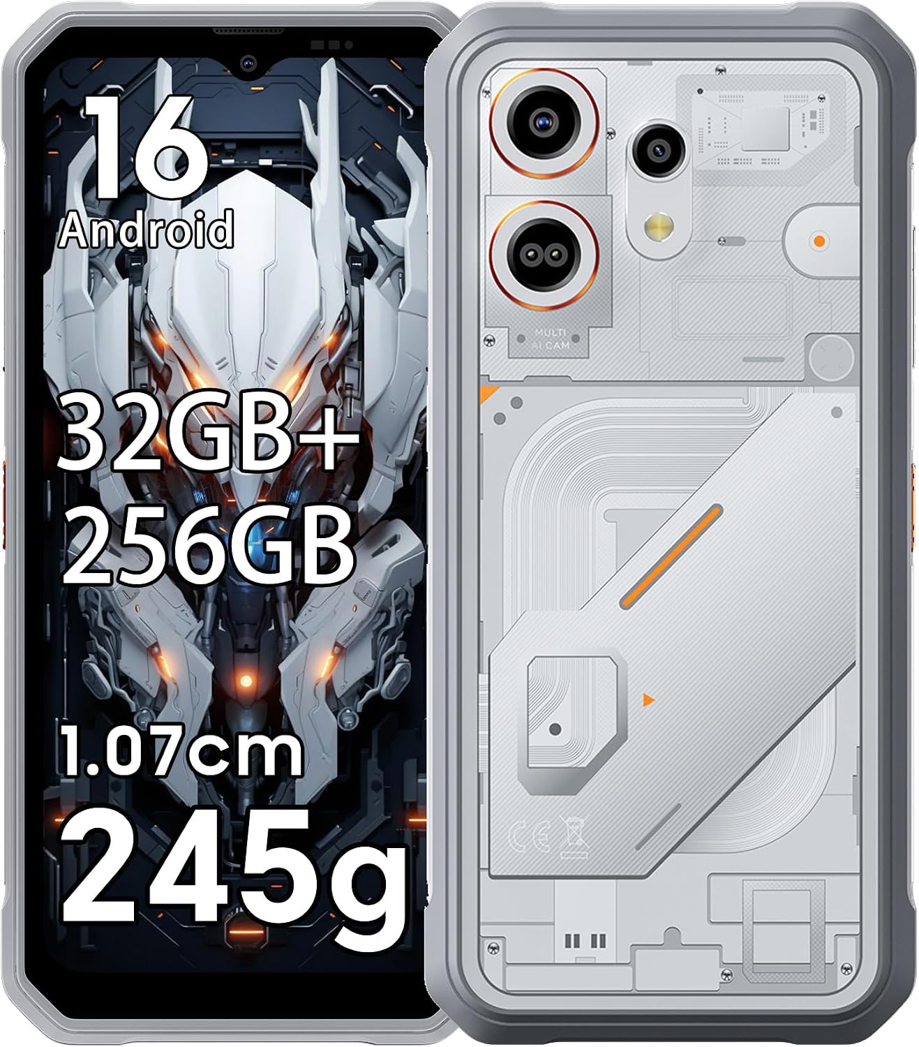 Oscal Marine 3 Smartphone 8GB 256GB Blanco