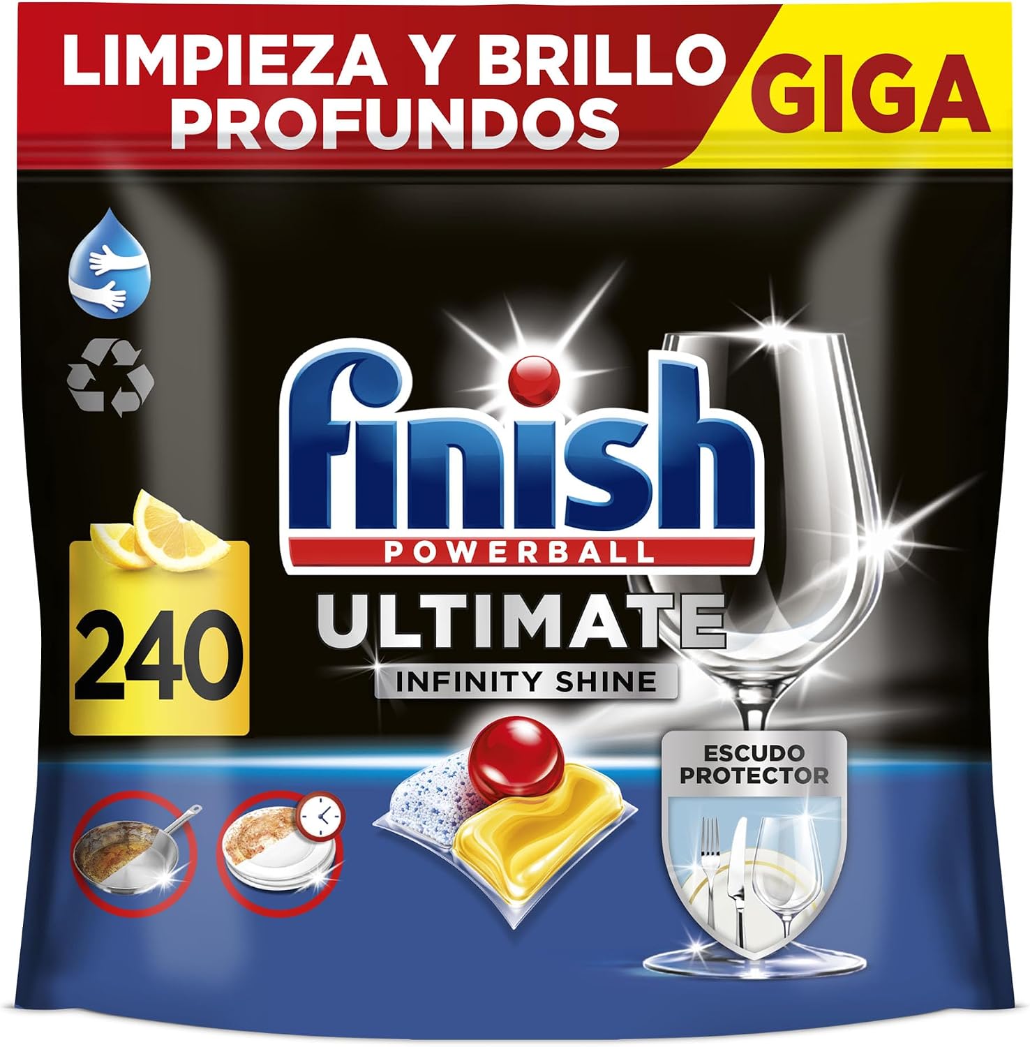 240x Finish Ultimate Plus Pastillas Lavavajillas