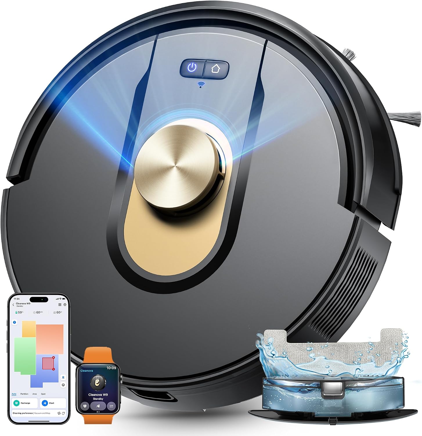 Ilife V30 Robot Aspirador Láser 10000Pa