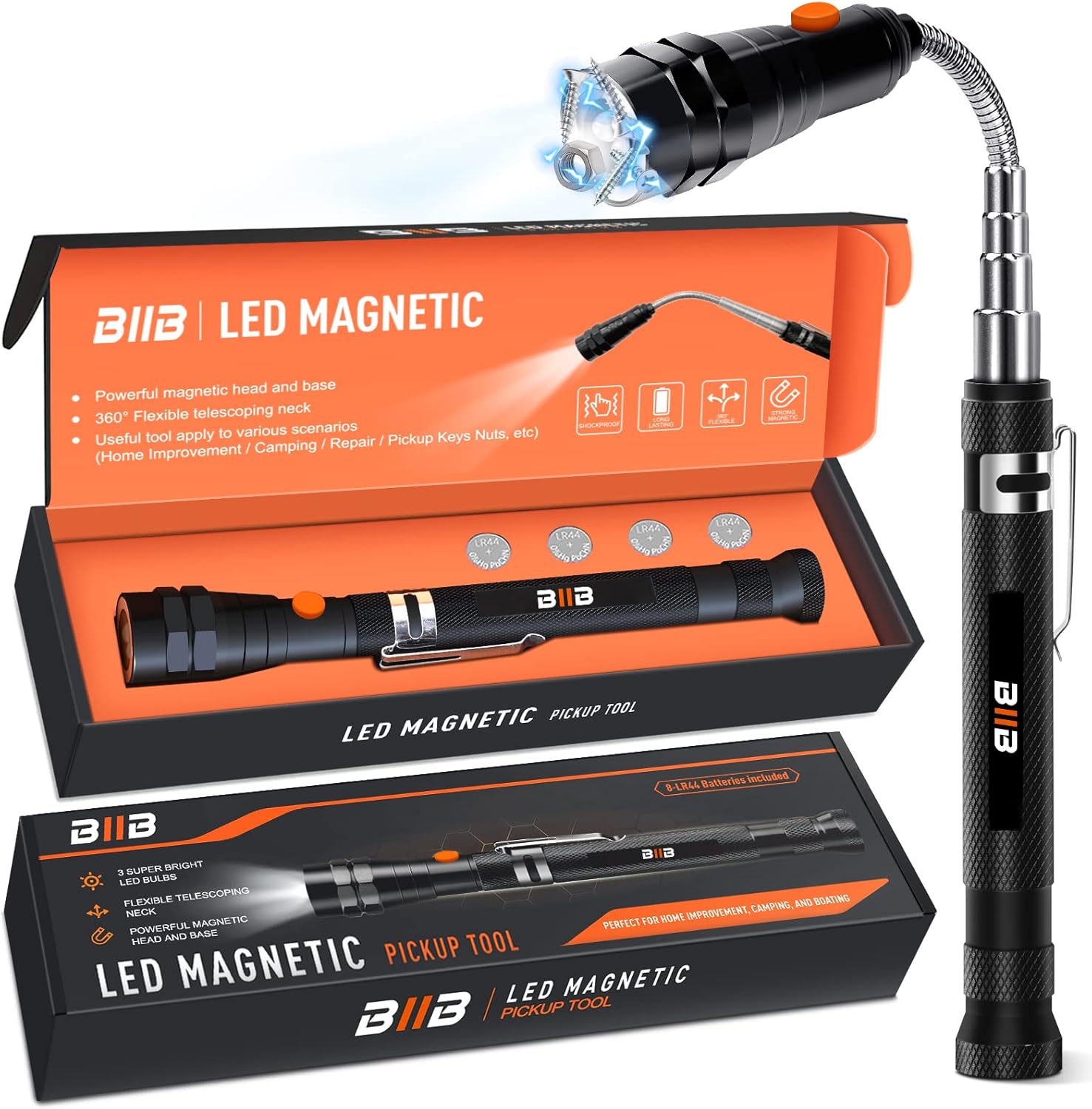 Herramienta Magnética Telescópica con LED