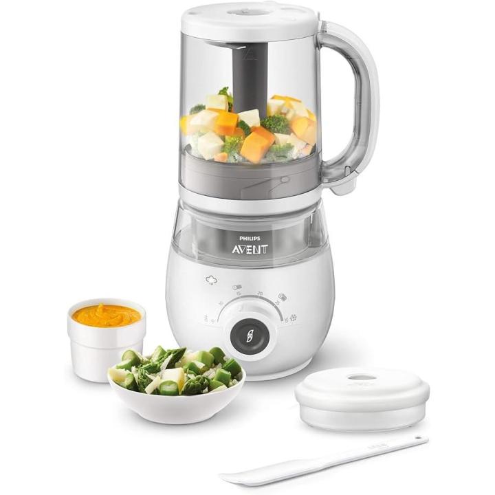 Philips Avent vaporera/batidora 4 en 1, robot de cocina para bebés, cocine al vapor, 
