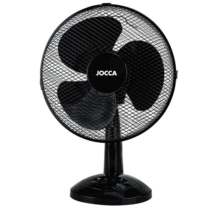 Ventilador Jocca de sobremesa de 12', con sistema de oscilación, cabezal reclinable, 