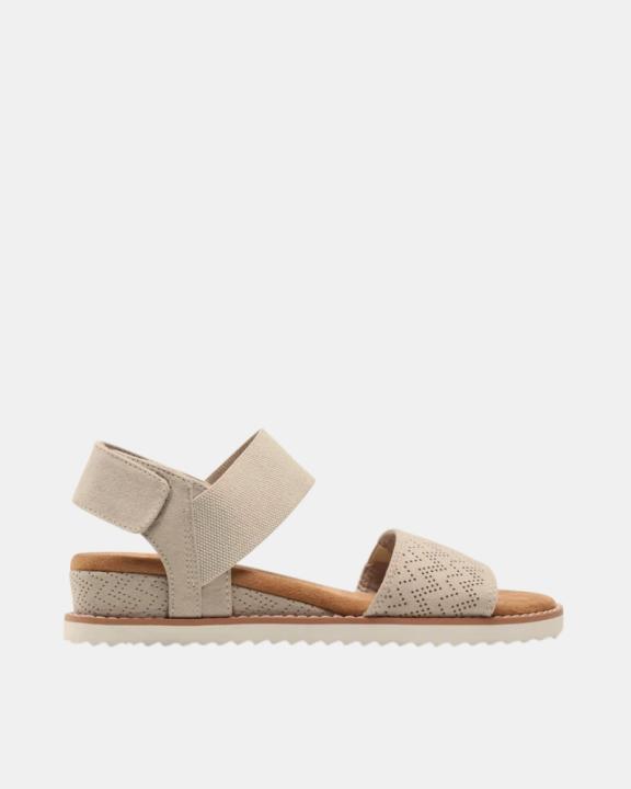 SKECHERS 31440 BOBS DESERT KISS Sandalias Abiertas Mujer Blanco ❗️ 🇪🇸