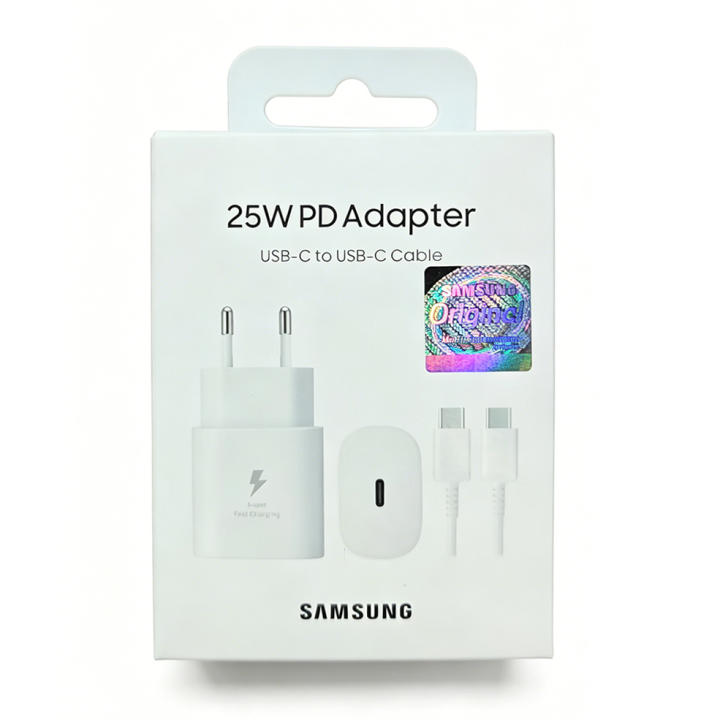 Cargador Samsung 25W Original USB-C Enchufe UE + Cable 1 M - Blanco ❗️ 🇪🇸