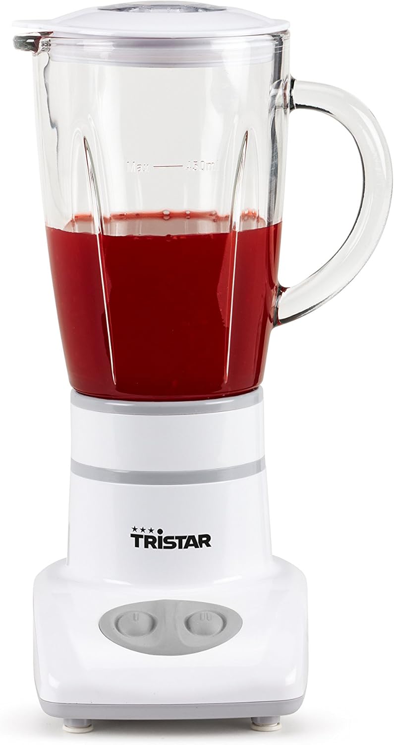 Batidora Tristar BL-4431 – Cuchillas de acero inoxidable – Jarra extraíble de 0,45 li
