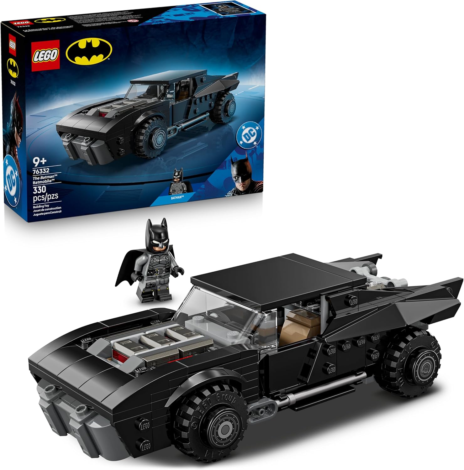 LEGO DC Batmóvil de The Batman – Maqueta de Coche de Juguete y Minifigura de Superhér