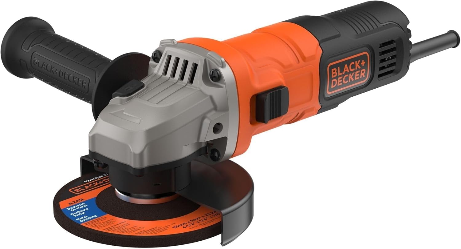 BLACK DECKER Amoladora angular compacta con cable de 15mm 710W, BEG010-QS, 🇪🇸