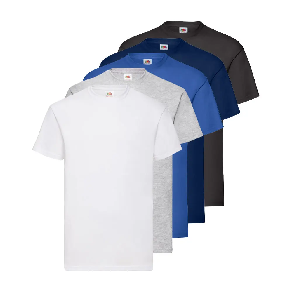 **Fruit Of The Loom Pack 5 Camisetas FRUIT OF THE LOOM ORIGINAL, Algodón Peinado, Tac