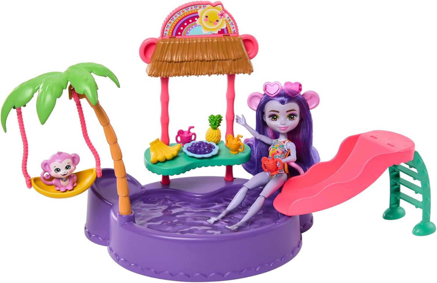 Mattel Enchantimals Muñeca Mono Piscina