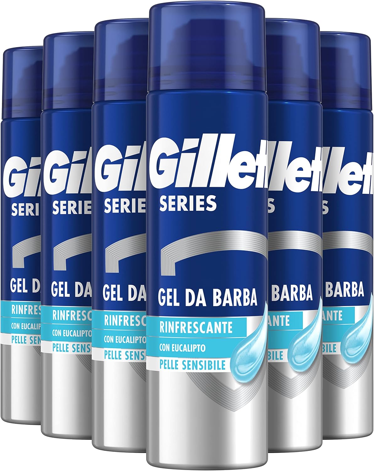Gillette ▫️ Gel de Afeitar Refrescante 6x200ml