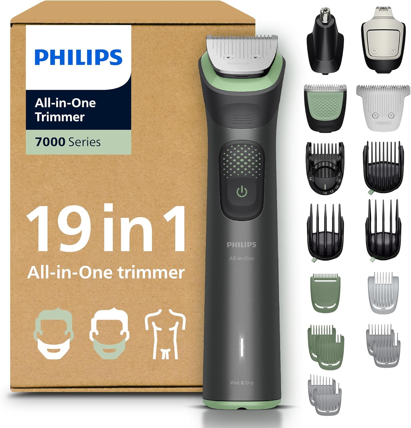 PHILIPS ▫️ Recortadora 19 en 1 MG7962/30 26 longitudes