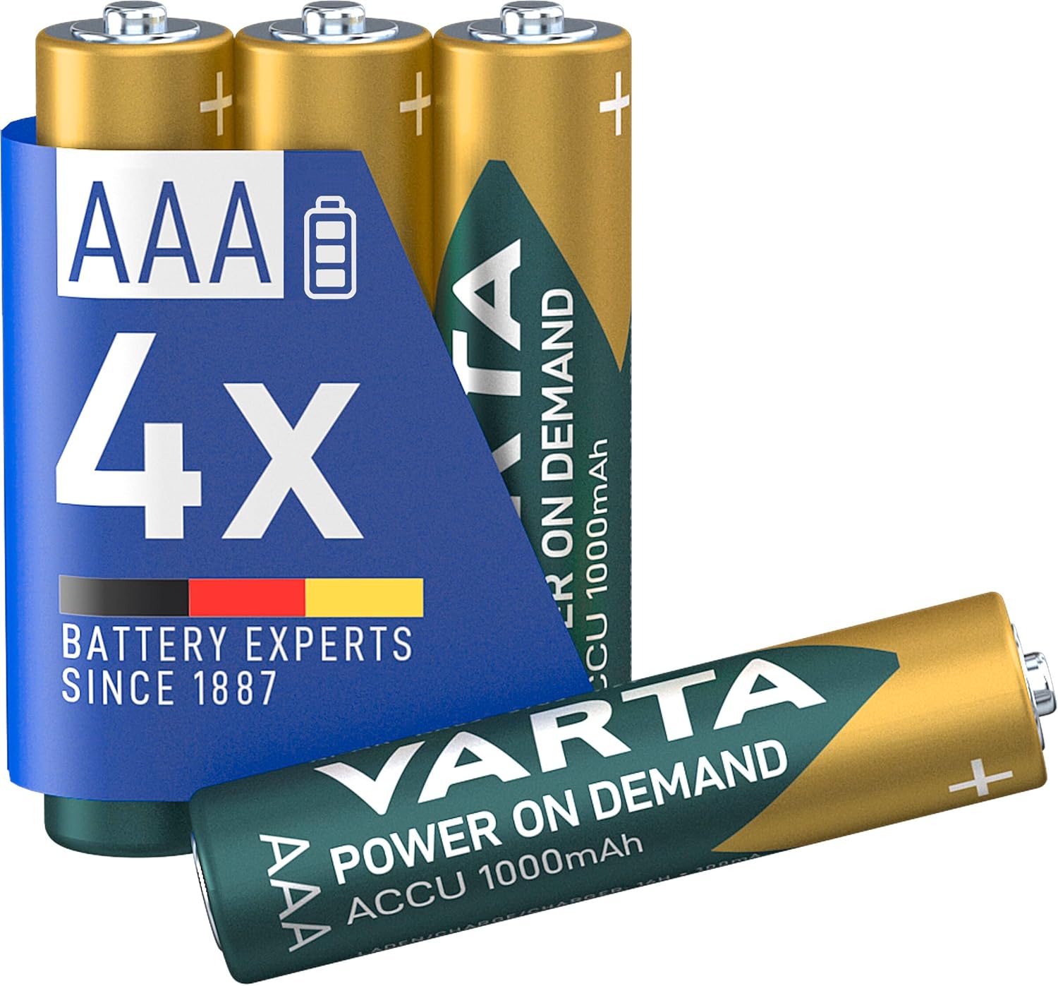 Varta ▫️ Pilas AAA 4x 1000 mAh Ni-MH sin memoria