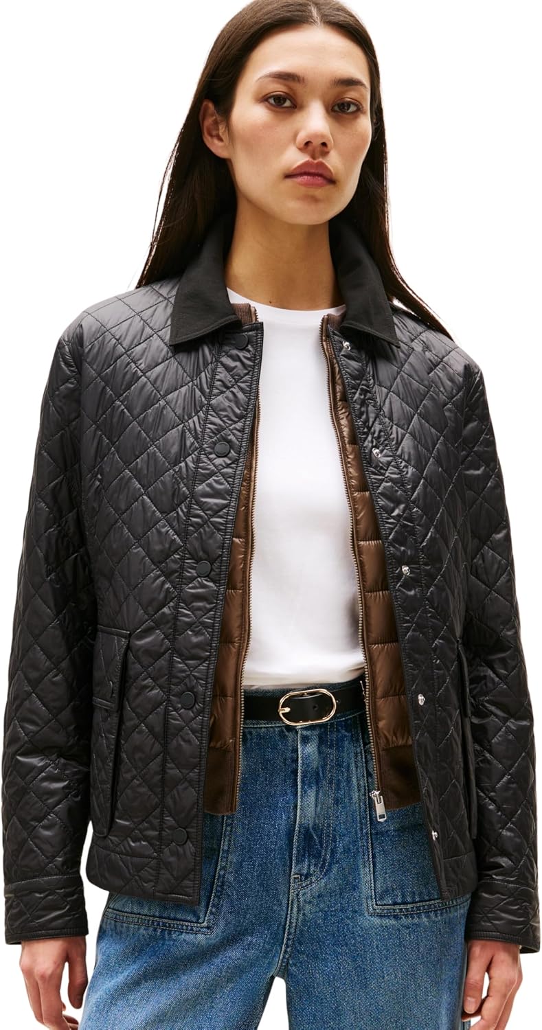 Tommy Hilfiger ▫️ Cazadora acolchada Nylon Slim Quilted con cuello francés