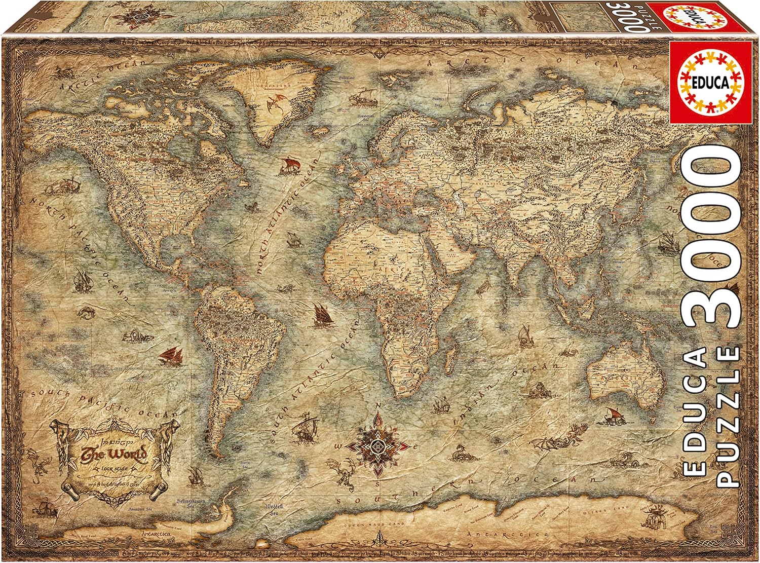 Educa ▫️ Puzzle 3000 piezas Mapamundi 120x85 cm