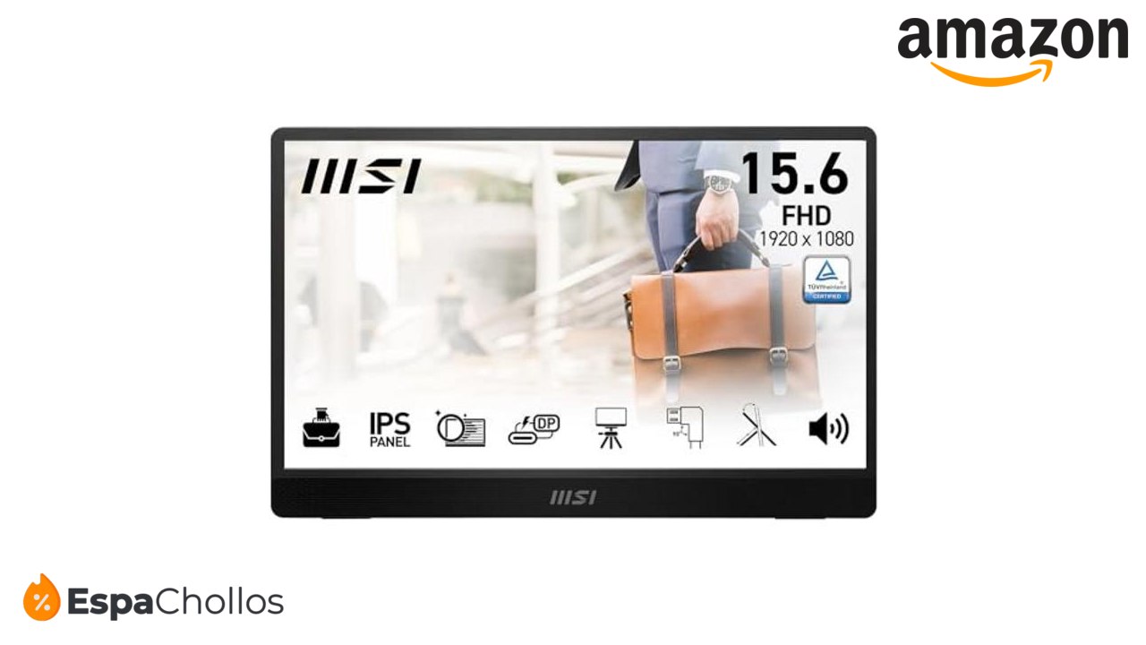 MSI Pro MP161 E2U Monitor portátil Full HD de 15,6"