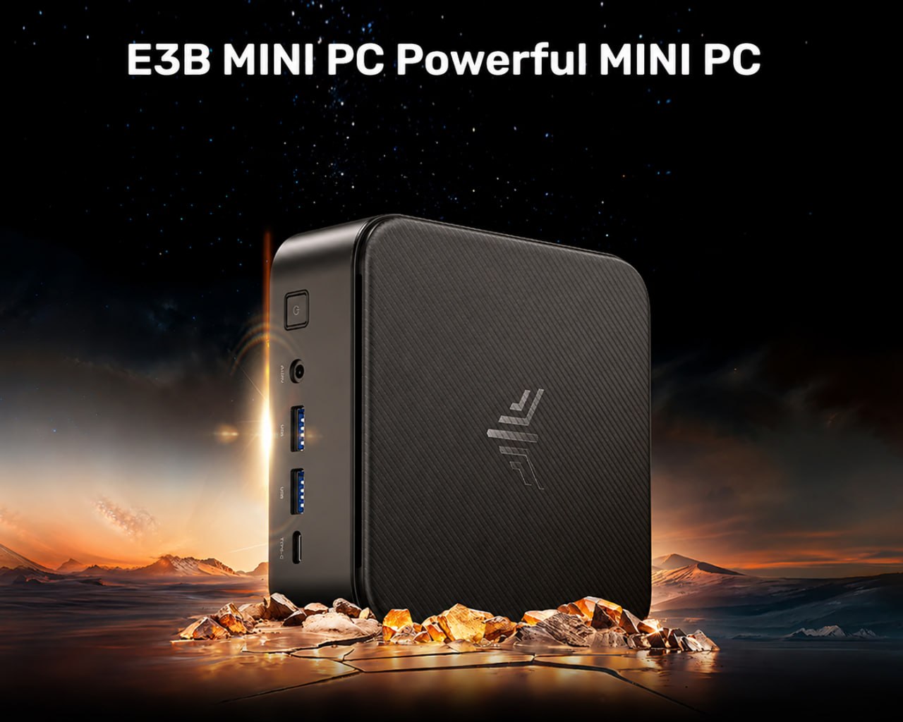 NiPoGi E3B Mini PC АMD Ryzen 7 7735HS Windows 11 Pro - 24GB LPDDR5 5500MT/s 512GB M.2