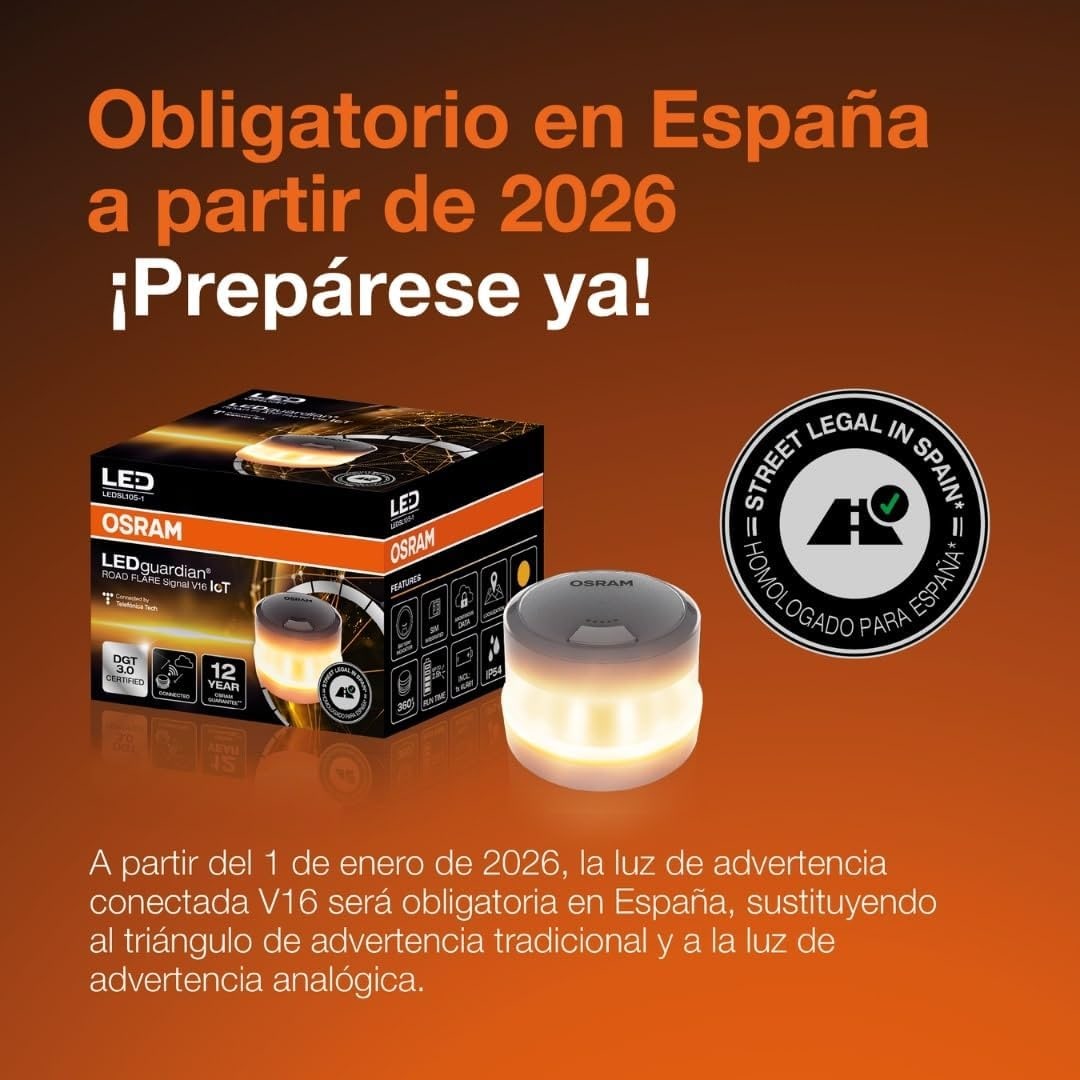 Osram Baliza LEDguardian Road Flare V16 IoT DGT 3.0