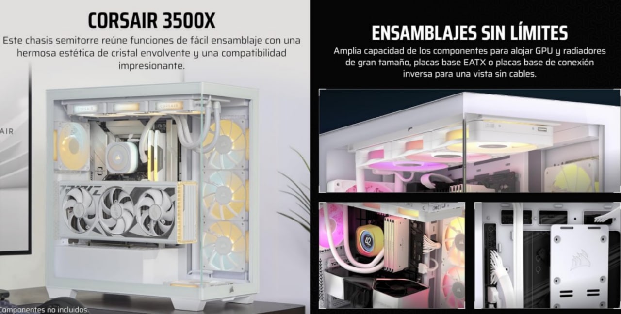 Corsair 3500X Caja PC ATX Cristal