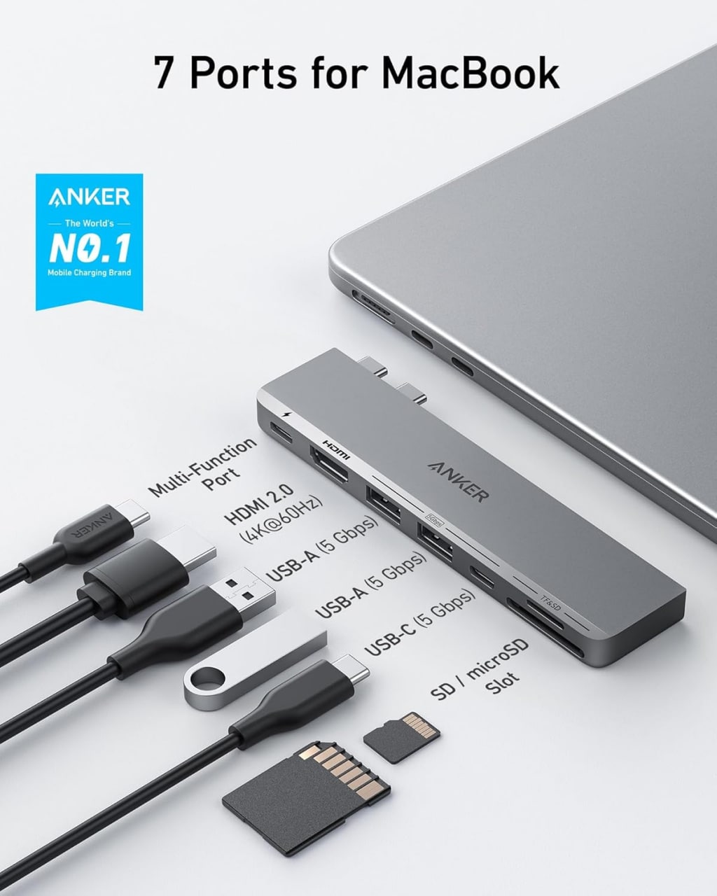 Anker USB C Hub para MacBook