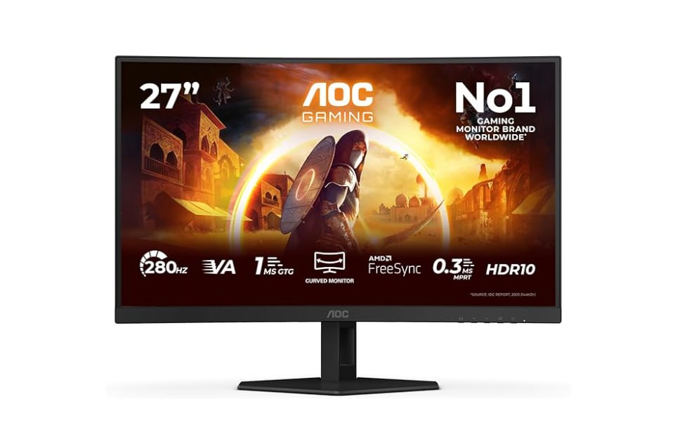 AOC Gaming Monitor Curvo 27" FHD 280Hz 0,3ms Esports