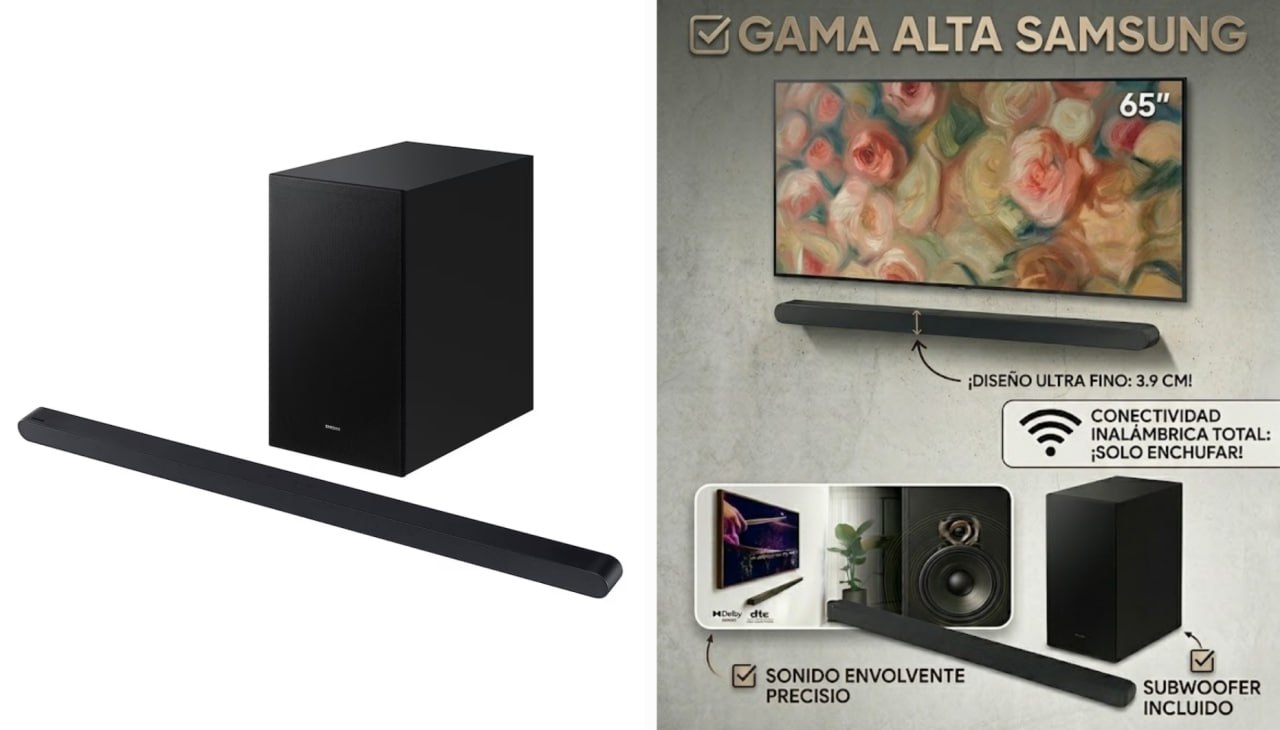 Barra de sonido UltraSlim 3.1 Samsung Dolby Atmos 400W RMS