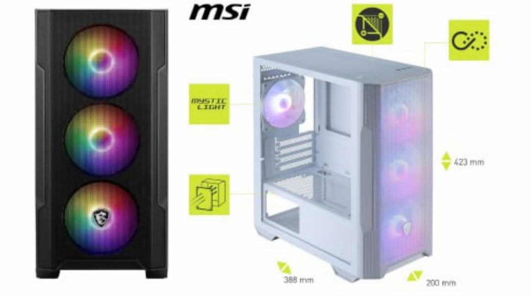 MSI MAG FORGE M100R Caja PC Vidrio Templado Micro-ATX y Mini-ITX