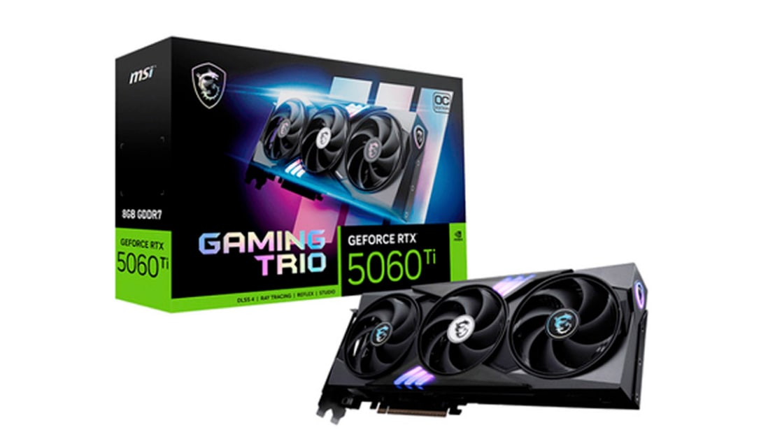 Tarjeta Gráfica MSI Nvidia GeForce RTX 5060 Ti GAMING TRIO OC 8GB GDDR7 DLSS4