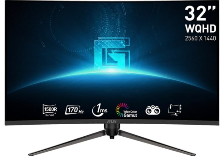 MSI Monitor Curvo Gaming WQHD de 32" Panel VA 1500R 2560 x 1440, 170Hz/1ms