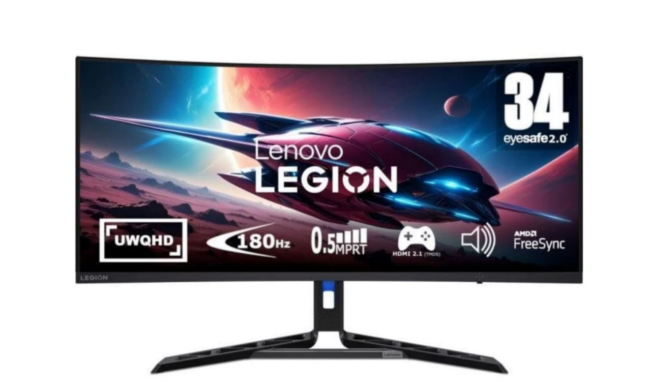 Monitor Lenovo Legion 34" LED VA UltraWide QHD 180Hz 0.5ms Curvo