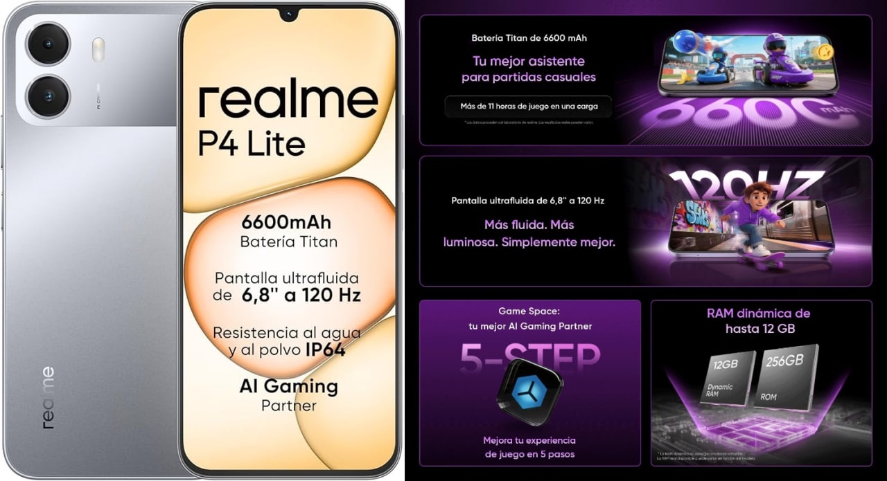 Realme P4 Lite 4GB-256GB Smartphone