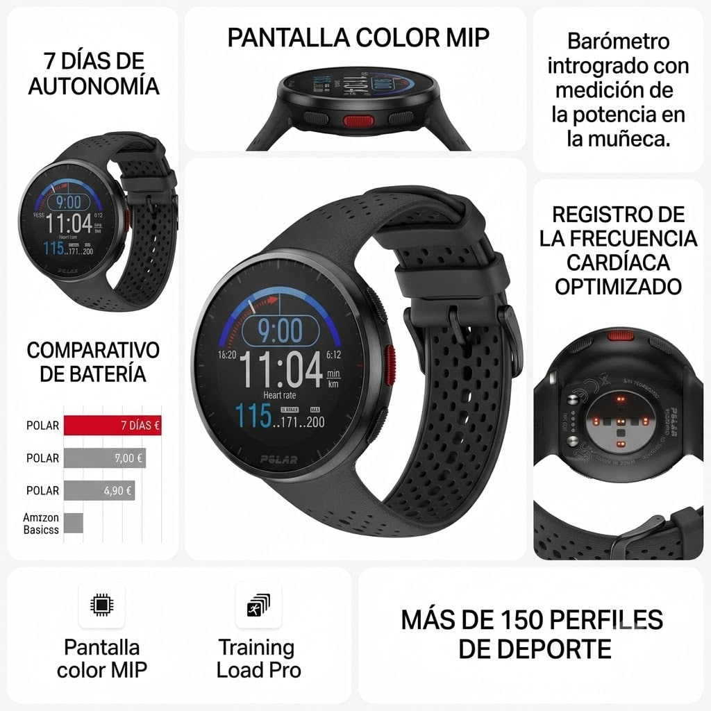 Polar Pacer Pro Reloj Running con GPS