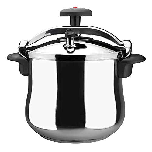 Magefesa Star Bombeada - Olla Express Tradicional 8L, Acero Inoxidable 18/10, Cocina 