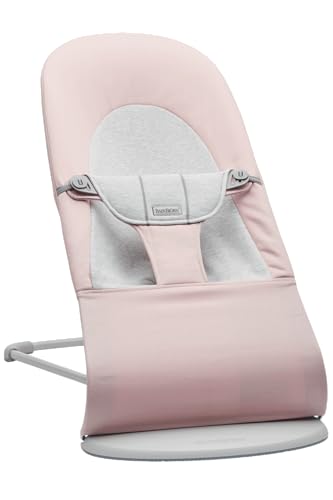BabyBjörn Hamaca Balance Soft, Tejido/Jersey, Rosa claro/Gris ❗️ 🇪🇸