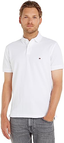 Tommy Hilfiger Polo de Manga Corta Hombre 1985 Regular Fit, Blanco (White), 3XL ❗️ 🇪🇸