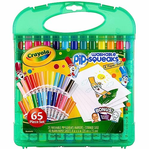 CRAYOLA - Maletín Creativo Infantil de 65 Piezas con 25 Rotuladores Lavables y 40 Hoj