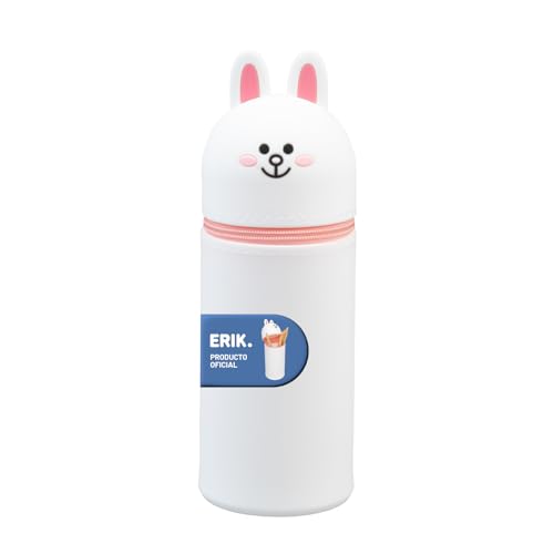 Grupo Erik Estuche Escolar Conejo Line Friends - Estuche pequeño Cony de Silicona par