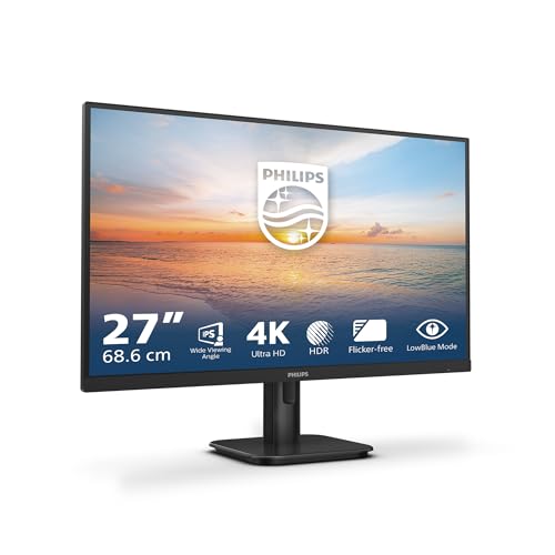 Philips 27E1N1800A Monitor 27" UHD, WLED, 60Hz, IPS, 4 ms GtG, HDR10, Adaptive Sync.,