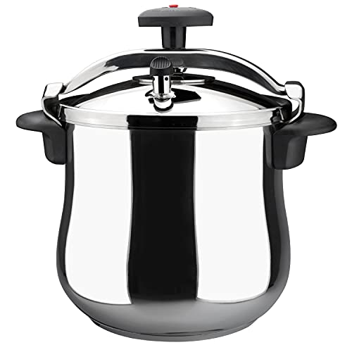 Magefesa Star Bombeada - Olla Express Tradicional 10L, Acero Inoxidable 18/10, Cocina