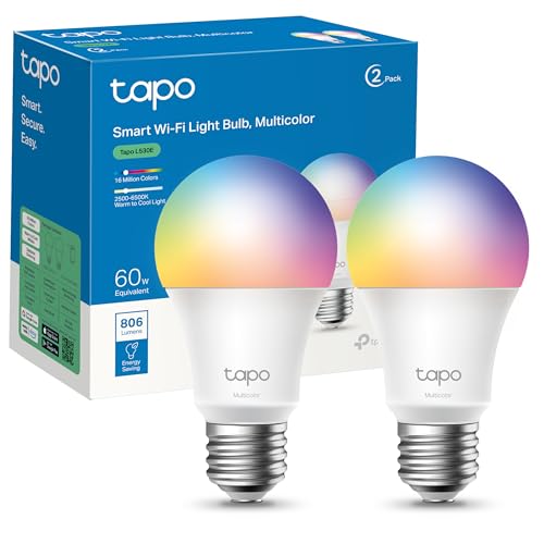 Tapo L530E – Bombilla LED inteligente Wi-Fi, multicolor, regulable, casquillo E27, 60