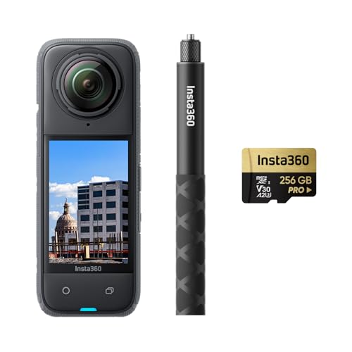 Insta360 X4 Paquete de construcción Selfie Stick - Cámara de construcción de 360°, ví