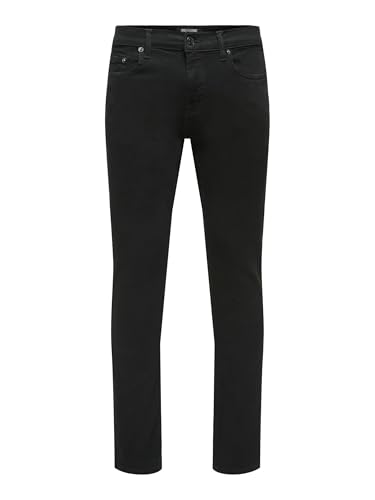 Only and Sons Loom Hombre Tejanos Negro W31L32 99% algodón, 1% elastán Estrechos ❗️ 🇪
