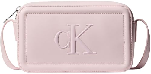 Calvin Klein Bolso bandolera Mujer Bold Camera Bag con logotipo, Rosa (Cradle Pink), 