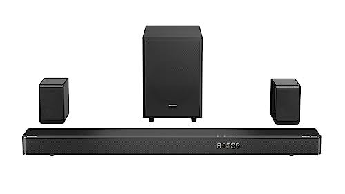 Hisense AX5125H - Barra de Sonido 5.1.2, 500W, Subwoofer y Altavoces Traseros inalámb