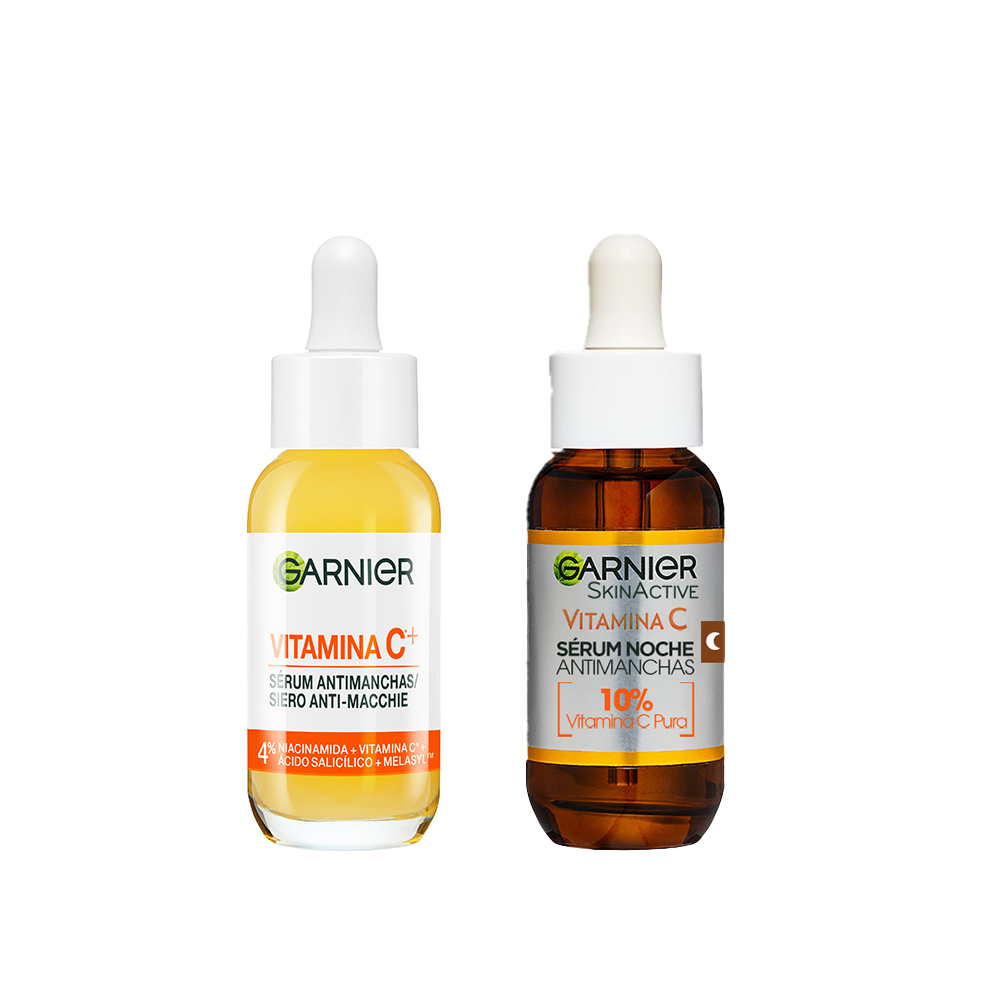 GARNIER PACK Sérum Anti Manchas con Vitamina C, Niacinamida y Ácido salicílico. Reduc