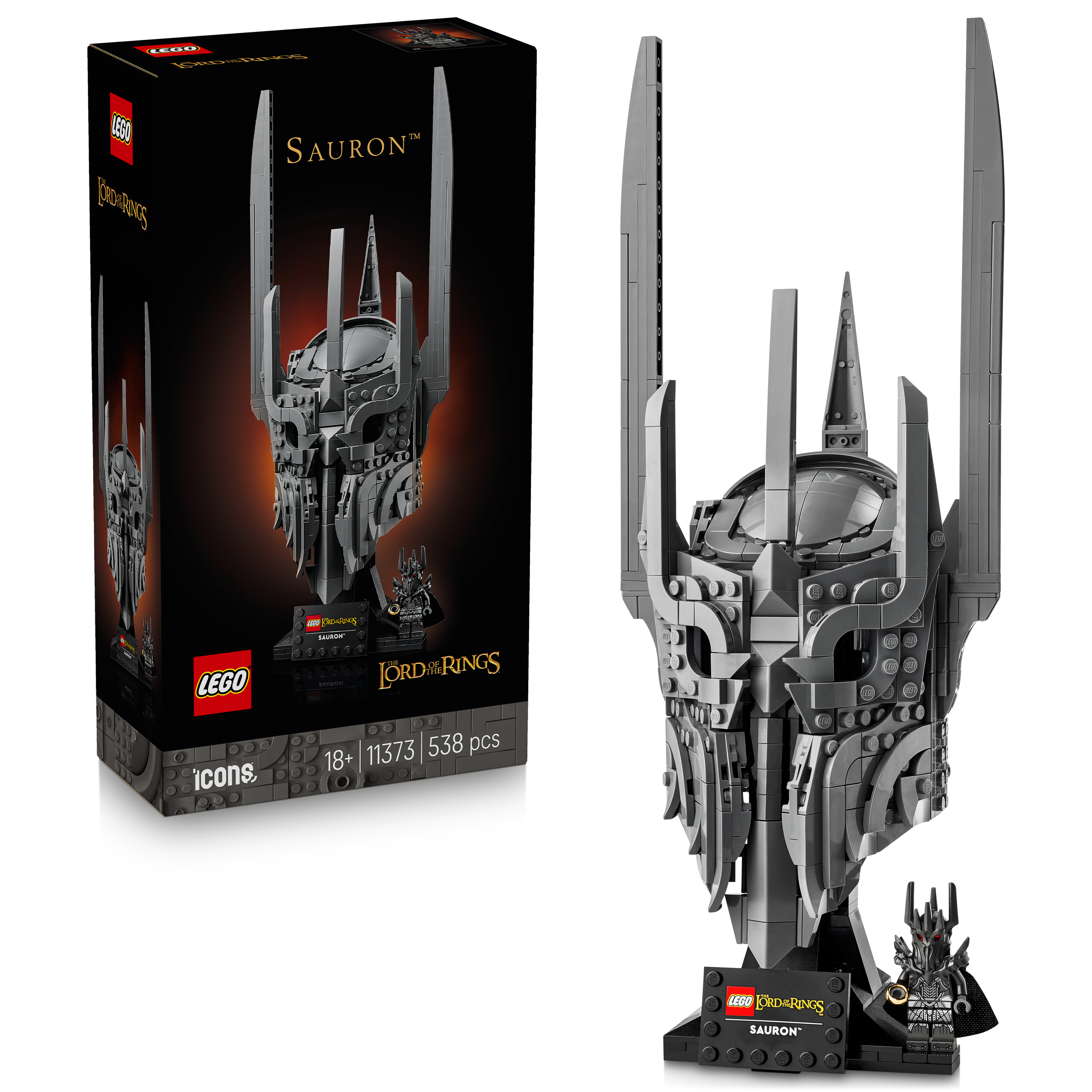 LEGO® 11373 Icons El Señor de los Anillos: Casco de Sauron Kit de Construcción y Deco