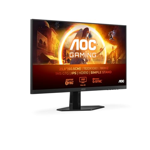 AOC Gaming 24G4XED - Monitor FHD 24 Pulgadas, 180 Hz, 1 ms, FreeSync Prem., G-Sync Co