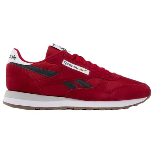 Reebok Zapatillas clásicas Unisex de Piel, Color Rojo y Gris 6/FTWR White, Talla 44 E