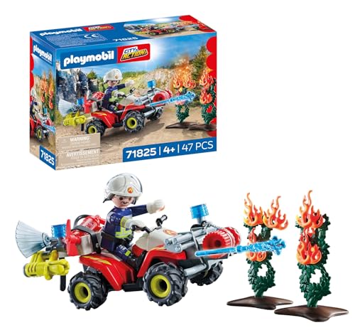 PLAYMOBIL | Action Heroes | Quad de Bomberos apaga Incendio de setos | Coche de Bombe