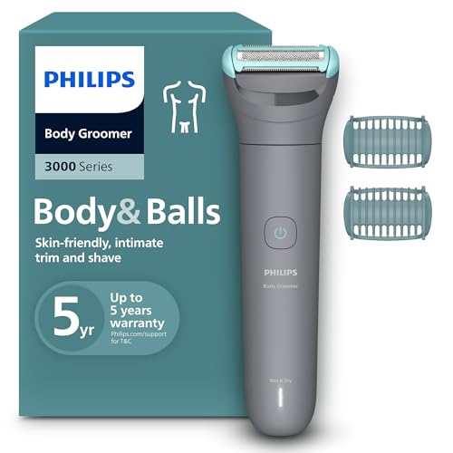 Philips Afeitadora Corporal series 3000 - Depiladora Masculina con sistema de protecc